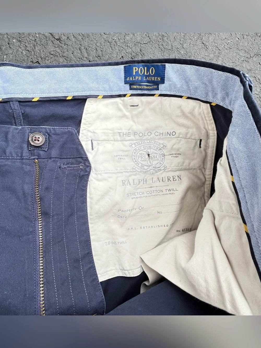 Polo Ralph Lauren Men’s stretch straight-fit chino Navy Blue Size 42X30 BNWT